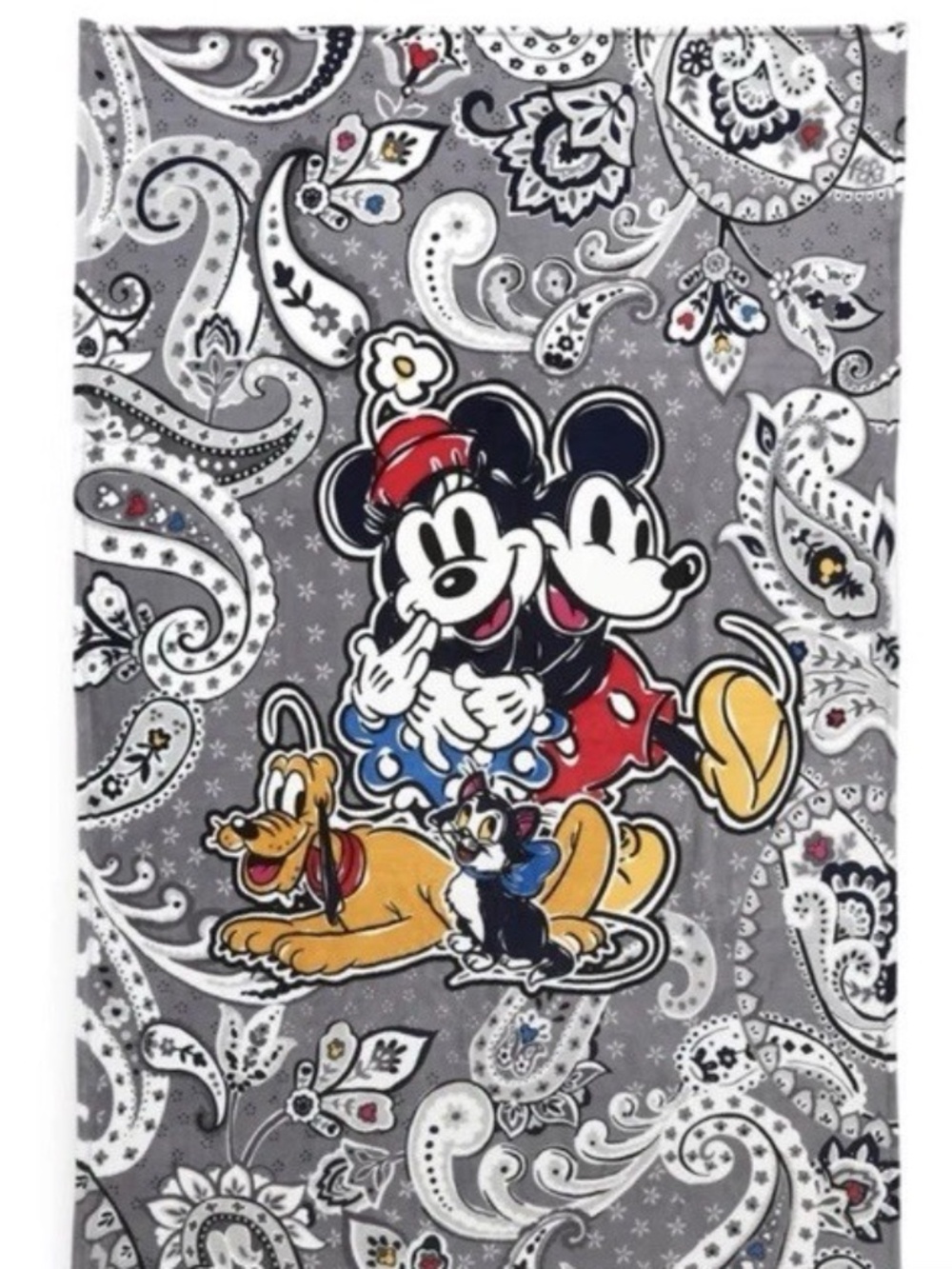 Vera Bradley Disney Throw Blanket *MICKEY MOUSE FAMILY FUN* Gray 50"x80" NIP